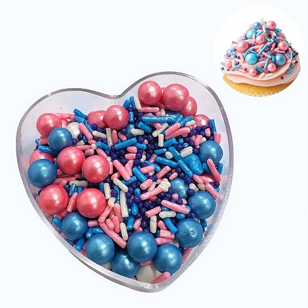Mini Confeito - Sprinkles Toque Purple - 60 gramas - Abelha Confeiteira - Rizzo