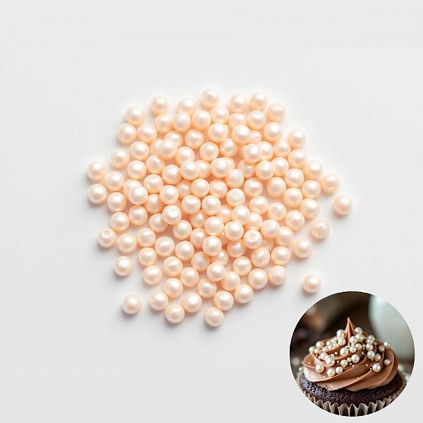 Mini Confeito - Pérolas Branca M - 60 gramas - Abelha Confeiteira - Rizzo
