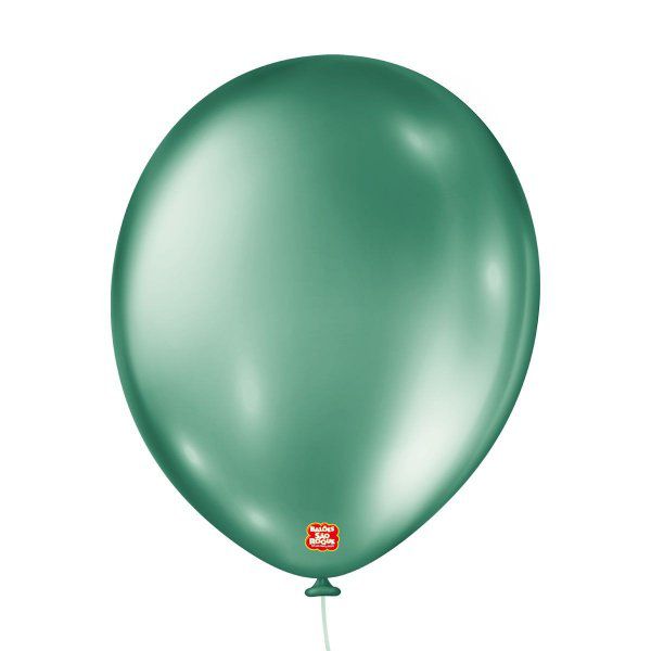 Balão de Festa 16" Metallic  - Verde - 10 Unidades - São Roque - Rizzo Confeitaria