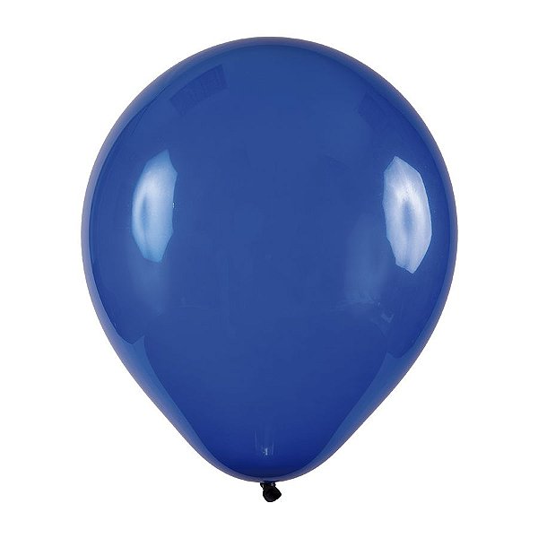Balão de Festa Redondo Profissional Látex Cristal - Azul  - Art-Latex - Rizzo Balões