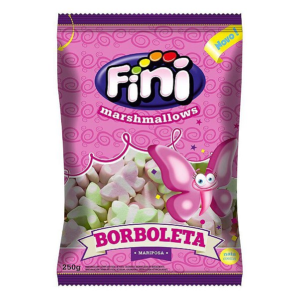 Marshmallow Forma de Borboleta - 250g - 1 unidade - Fini - Rizzo