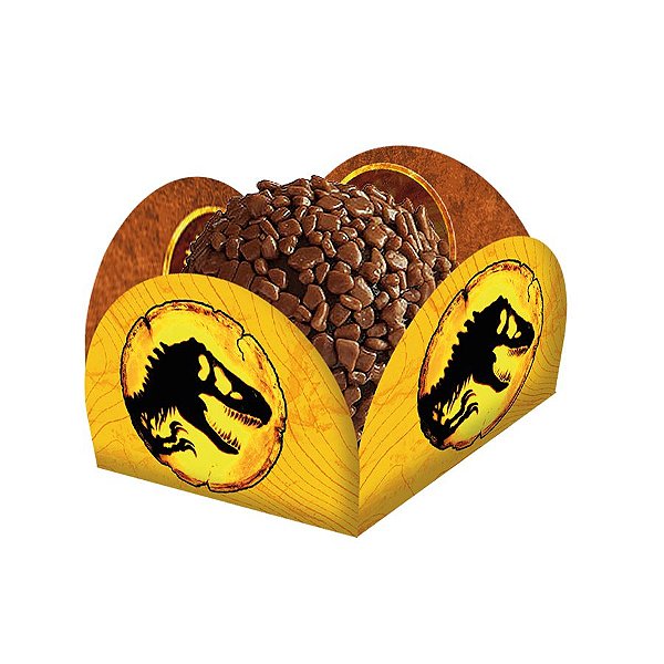 Porta Forminha Para brigadeiro - Festa Jurassic World 3 0  - 40 unidades - Festcolor - Rizzo Confeitaria