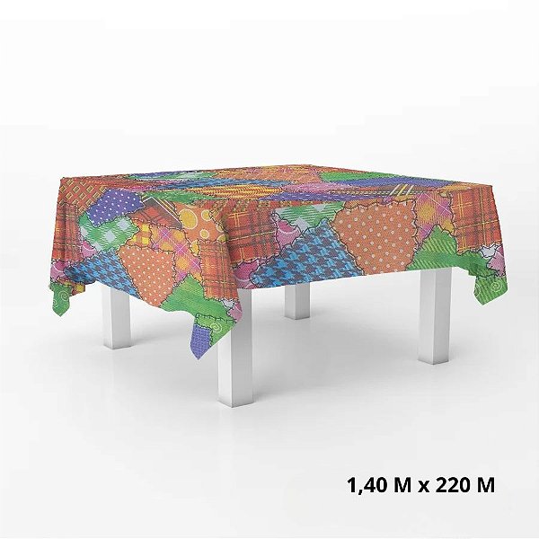 Toalha de Mesa em TNT - 140 x 220 cm - Retalhos Festa Junina - 1 unidade - Best Fest - Rizzo