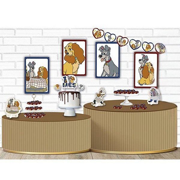 Kit Mesversário A Dama e o Vagabundo - 1 unidade - Festcolor - Rizzo