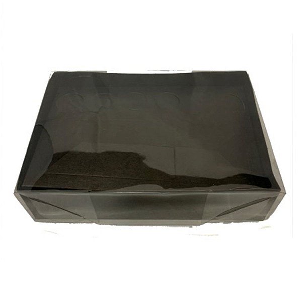 Caixa c/ Tampa Transparente Garrafa ou Lata + Doces - cor:Preto - 01 unidade - Ideia Embalagens - Rizzo