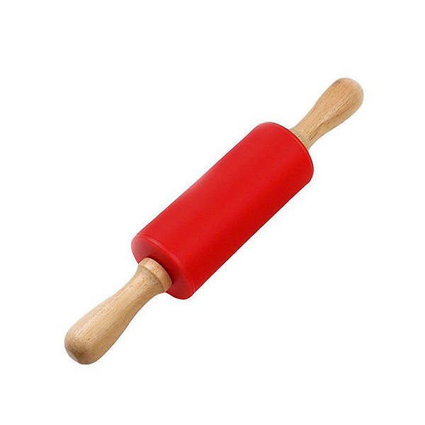 Rolo de Silicone Vermelho para Massa 23cm - 1 Unidade - Rizzo Confeitaria