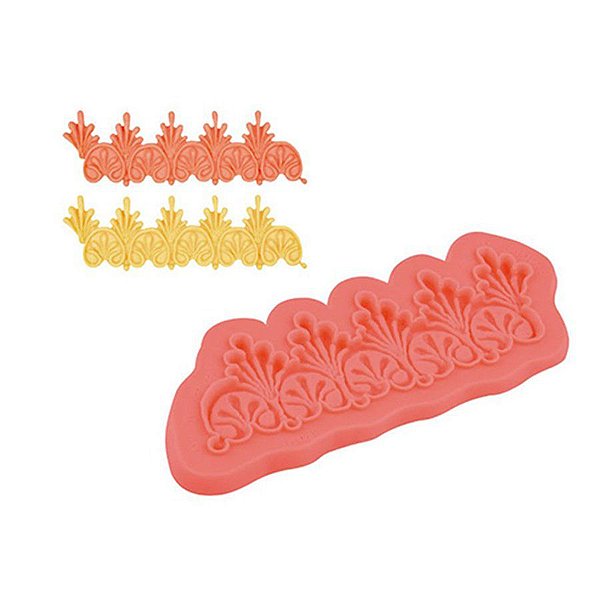 Molde De Silicone Confeitaria - Arabesco - FT171 - 1 unidade - Silver Plastic - Rizzo Confeitaria