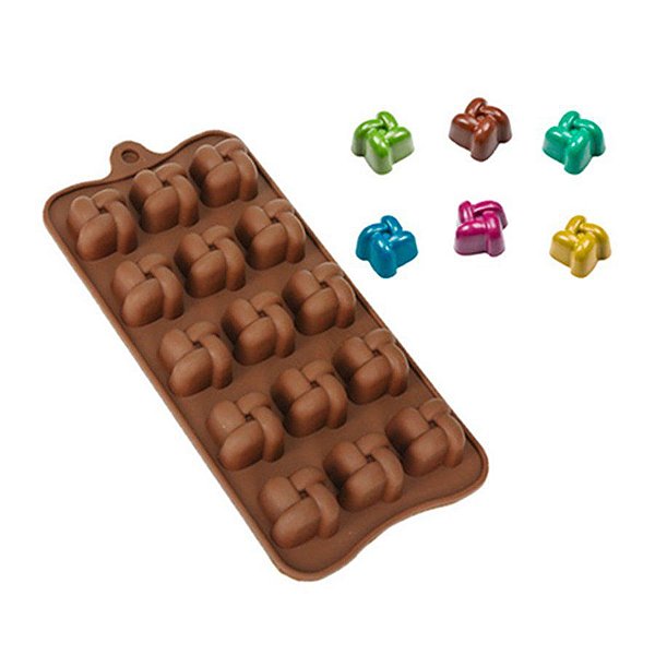 Molde Silicone Chocolate - Crochê - FT008 - 1 unidade - Silver Plastic - Rizzo Confeitaria