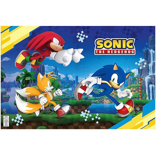 Painel de Tecido - Sonic 120x80 - 1 unidade - Regina - Rizzo Confeitaria