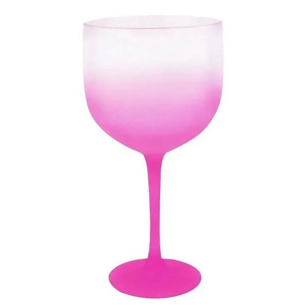 Taça Gin Degradê - Rosa Fluorescente 550Ml - 1 unidade - Rizzo Confeitaria