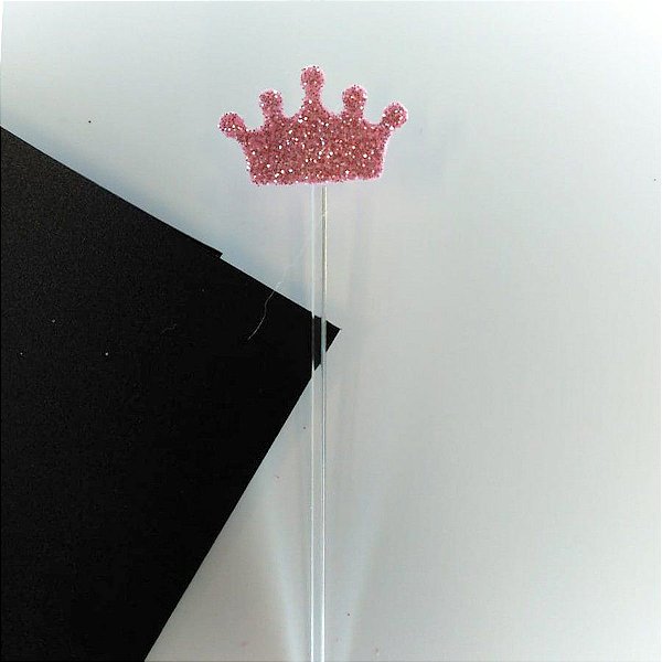 Pick Decorativo - Coroa Rosa - 10 unidades - Nelyzoca - Rizzo