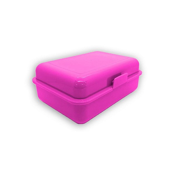Caixinha Lembrancinha Plástica Rosa 18cm x 7cm - 1 unidade - Rizzo Confeitaria
