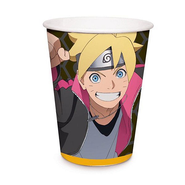 Copo De Papel - Boruto - 240ml  - 8 unidades - Cromus - Rizzo Confeitaria