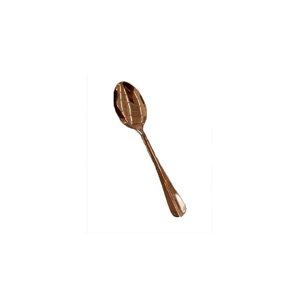 Colher de Plástico Sobremesa Metalizada Bronze - 14cm - 8 Unidades - Cromus - Rizzo Confeitaria