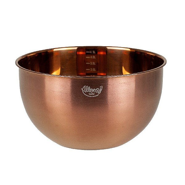 Bowl Multiuso - 4,5L - Rose Gold - Aço Inox - 1 unidade - Cromus Linha Profissional Allonsy - Rizzo