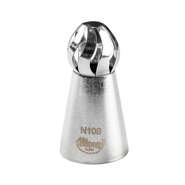 Bicos Para Confeitar - Russo Esfera - Aço Inox - Nºn108  - 1 unidade - Cromus Linha Profissional Allonsy - Rizzo