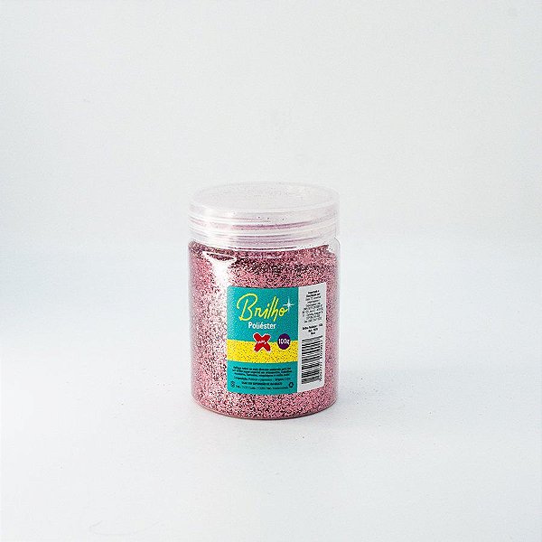 Glitter para Balões Brilho Poliéster 100g - Ref.7079 - Rosa - 1 unidade - Rizzo