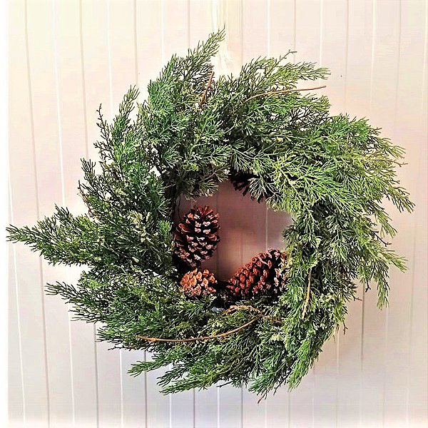 Guirlanda Decorativa Folhas e Pinhas - Verde/Marrom - 60 cm - 01 unidade - Cromus - Rizzo
