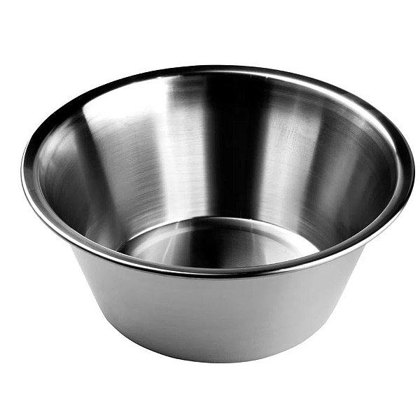 Tigela Para Mistura Fundo Plano Aço inox - 2,8L - 1 unidade - Cromus Linha Profissional Allonsy - Rizzo