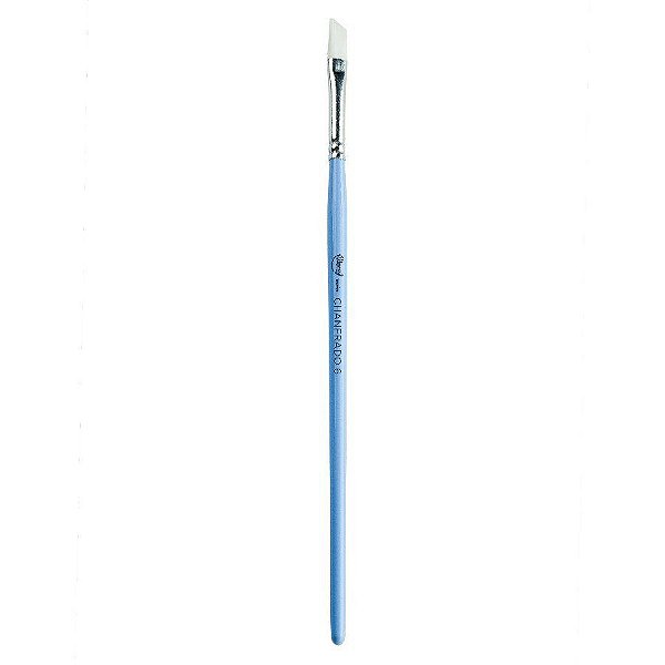 Pincel Artístico - N6 - Chanfrado Azul Ciano - 1 unidade - Cromus Linha Profissional Allonsy - Rizzo