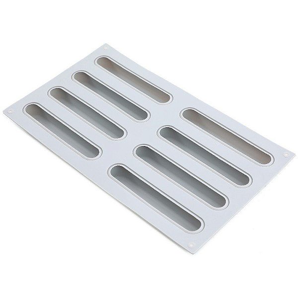 Forma De Silicone 29,4x16,8x2,5Cm - Monoporção Eclair  - 1 unidade - Cromus Linha Profissional Allonsy - Rizzo