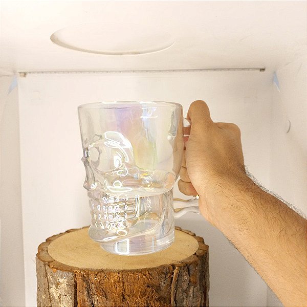 Caneca Caveira Brilho Colorido - 450mL - 1 Unidade - Rizzo Confeitaria