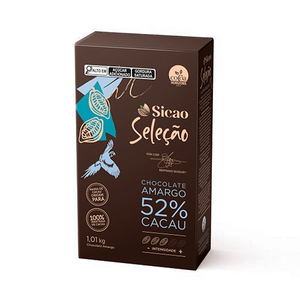 Chocolate Seleção Amargo 52% Cacau - 1,01 kg - 1 unidade - Sicao - Rizzo