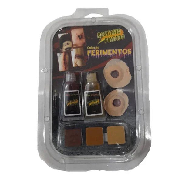 Maquiagem para Halloween Ferimentos - "Tiros" - 1 Unidade - Rizzo Confeitaria