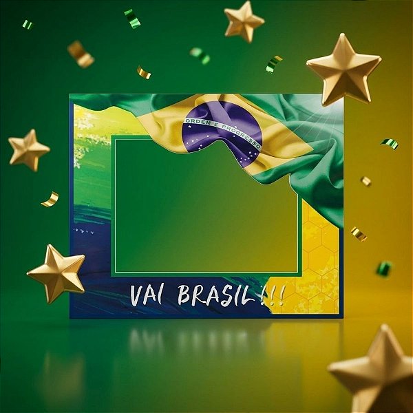 Painel Para Foto - Vai Brasil - 68,5cm x 60cm - 1 unidade - Cromus - Rizzo