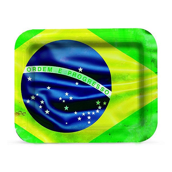 Bandeja Laminada Brasil Copa do Mundo - 41cm x 33,5cm - 1 unidade - Cromus - Rizzo