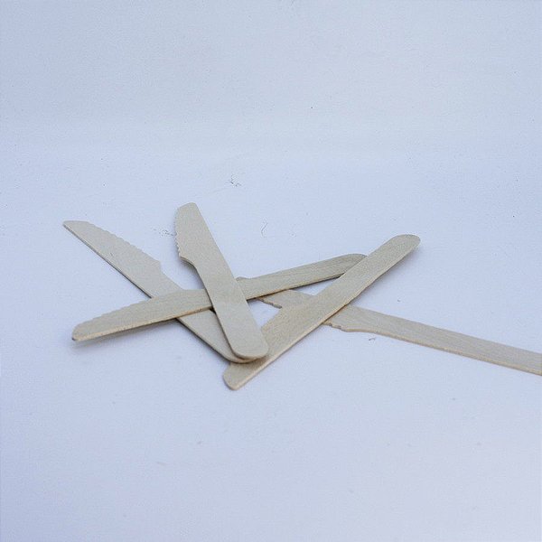 Mini Faca de Madeira para Festas 14 cm - 12 unidades - Art Lille - Rizzo