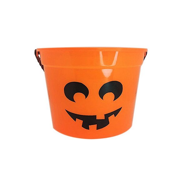 Baldinho Happy Halloween Olhos e Boca - Laranja - 1 unidade - Cromus - Rizzo