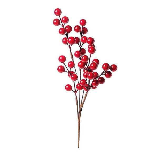 Galho Pick Curto Decorativo - Frutas Vermelhas - 1 unidade - Cromus - Rizzo