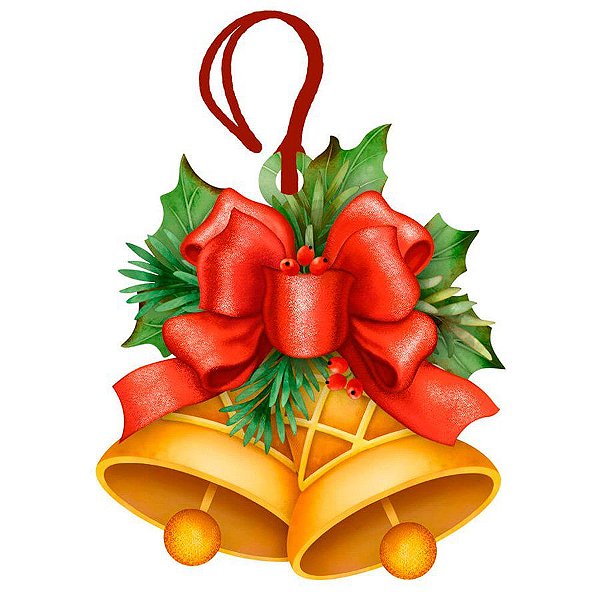 Enfeite para Pendurar - Sinos de Natal - Ref. DHT4N-007 - 1 unidade - Rizzo Confeitaria