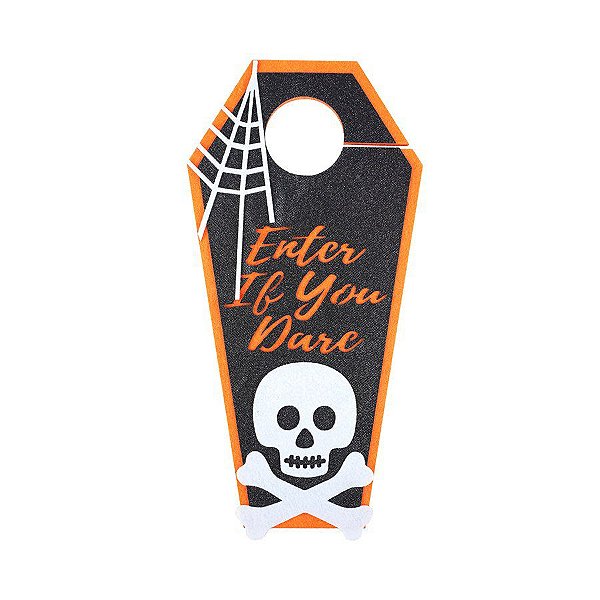Enfeite para Porta Halloween - Caveira - 1 unidade - Cromus - Rizzo Confeitaria