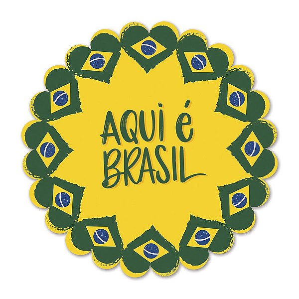 Sousplat - Brasil Copa 2022  - 4 unidades - Cromus