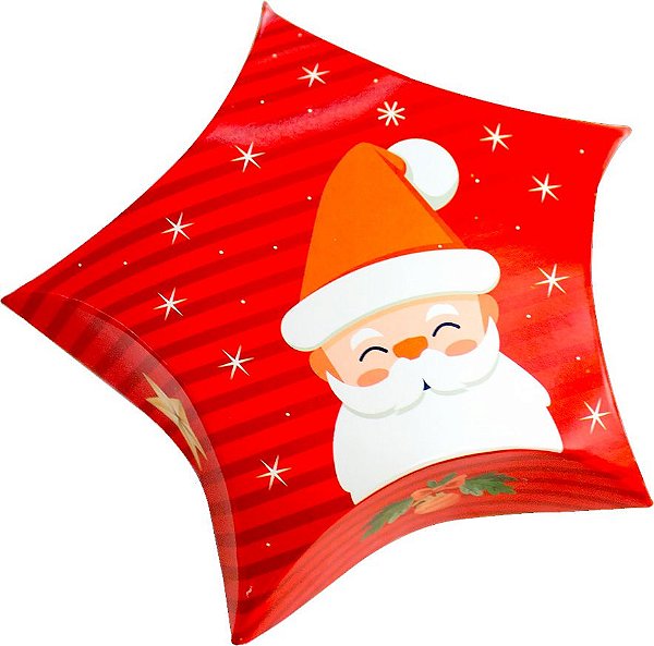 Caixa Estrela - Noel - Cordão Vermelha - Ref. C3862 - 10 unidades - Ideia Embalagens - Rizzo