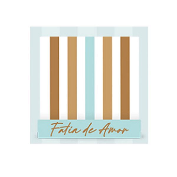 Embalagem Slice Para Fatia de Bolos ou Tortas - Fatia de Amor - Azul - 5 unidades - Cromus  - Rizzo