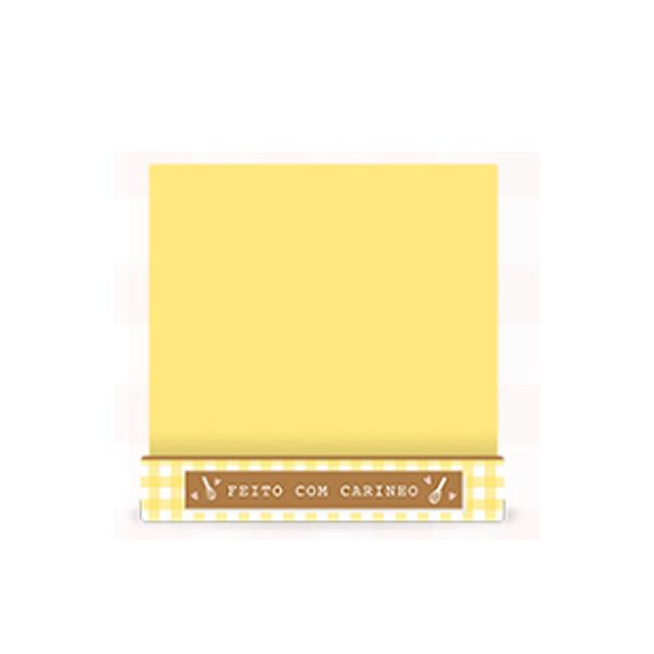 Embalagem Slice Para Fatia de Bolos ou Tortas - Com Carinho - Amarelo - 5 unidades - Cromus  - Rizzo