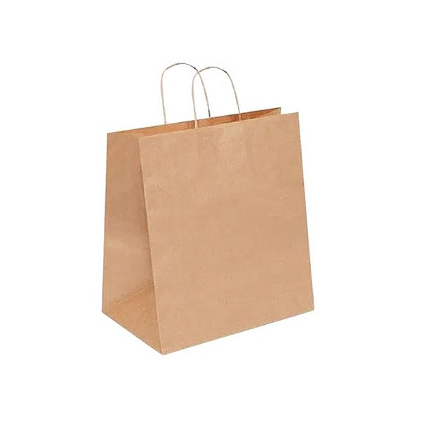 Sacola de Papel GG 41x35x21cm - Kraft - 50 unidades - Cromus - Rizzo