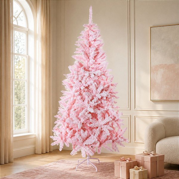 Árvore Cotton - 1350H - Nevada Rosa - 2,4 metros - 1 unidade - Cromus - Rizzo