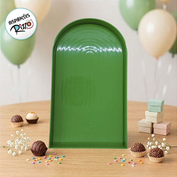 Bandeja Arco - BD-A - 220 x 122 - Verde Limão - 1 unidade - Só Boleiras - Rizzo