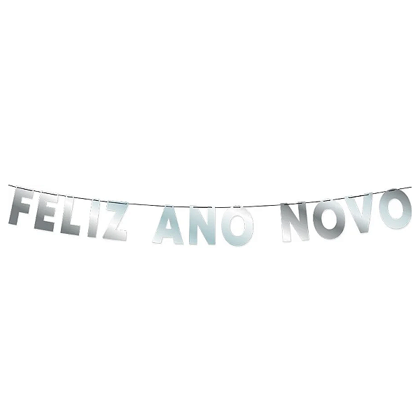 Faixa Feliz Ano Novo - Feliz Ano Novo Prata - 1 unidade - Regina - Rizzo