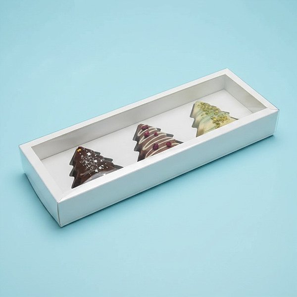 Caixa Base Árvore - Branco - (30,5cm x10cm x3,7cm) - 5 unidades - Assk - Rizzo