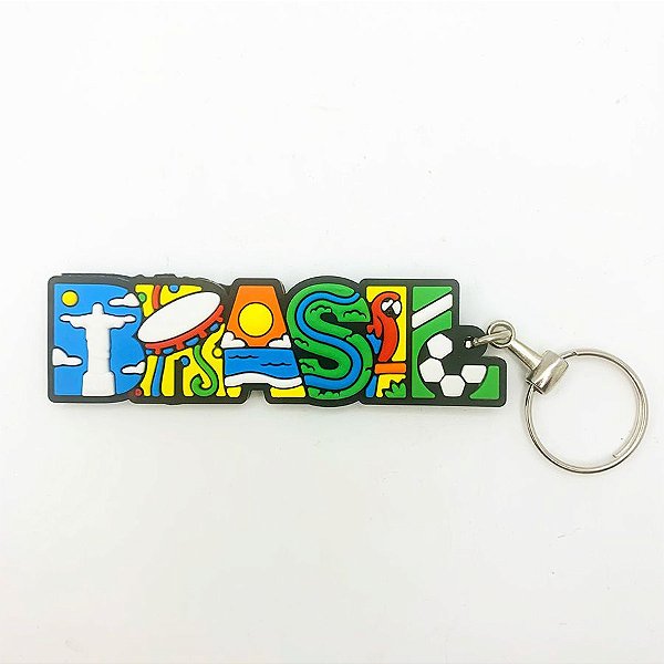 Chaveiro Emborrachado Brasil - 1 unidade - Rizzo