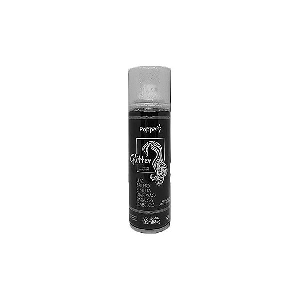 Spray de Glitter para Cabelo Prata - 1 unidade - Festa Show - Rizzo