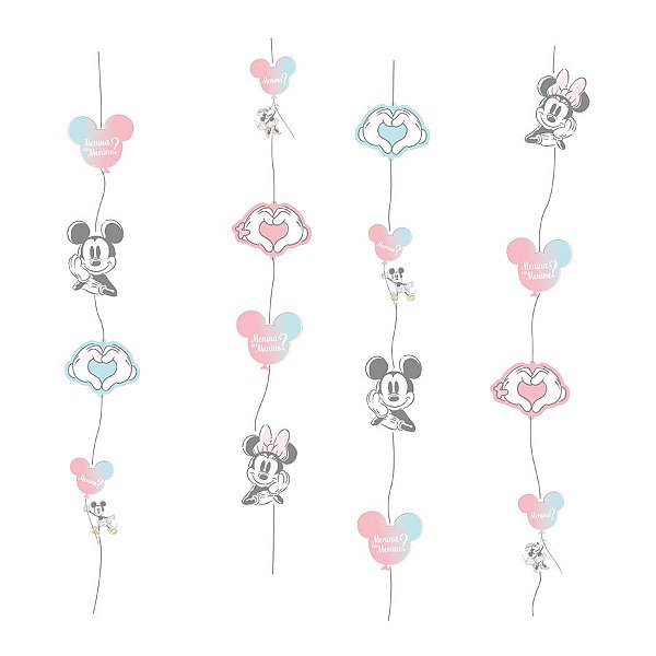 Cortininha Para Montar Festa Chá Revelação Disney - 18 peças - 1 unidade - Regina - Rizzo Confeitaria