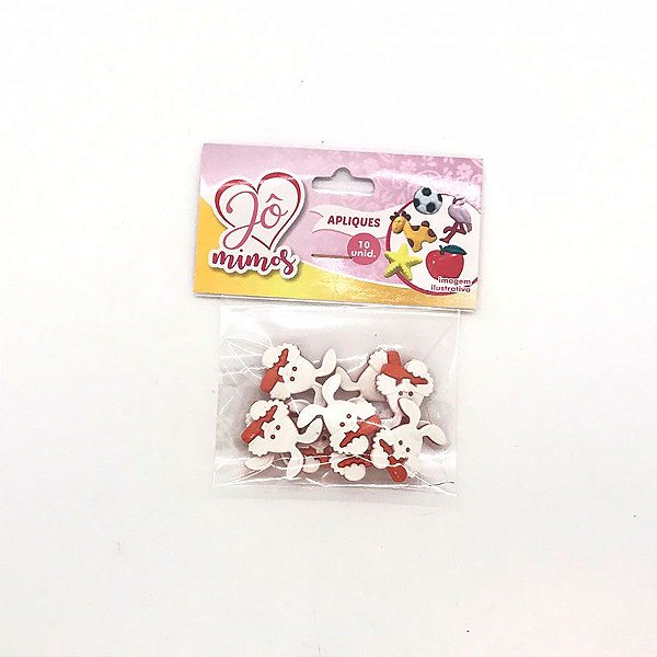 Aplique Coelho c/ Cenoura Decorativo - 10 unidades - Rizzo