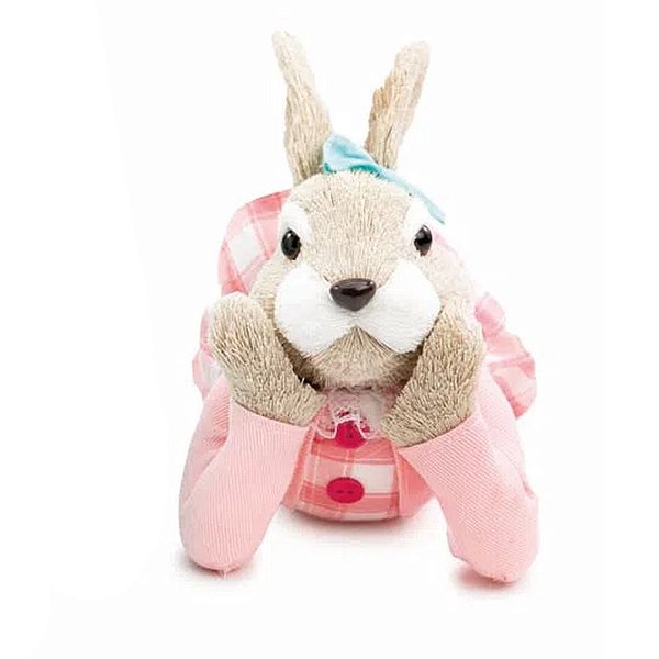 Coelho Decorativo Deitado Com Vestido Rosa - 1 unidade - Cromus Páscoa - Rizzo