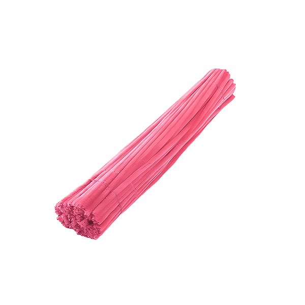 Haste de Chenille 30 cm - Rosa  - 100 unidades - Rizzo